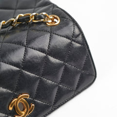 Chanel Vintage Matelasse Lambskin Bag Black