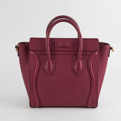 ITEM 14 - Celine Nano Luggage Burgundy