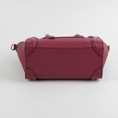 ITEM 14 - Celine Nano Luggage Burgundy