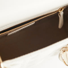 ITEM 19 - Christian Dior Small Lady Dior White Bag