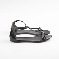 Gucci Patent Black Flats 38