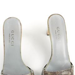 Gucci Python Heel Blue 36.5