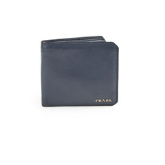 Prada Saffiano Leather Wallet Blue
