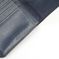 Prada Saffiano Leather Wallet Blue