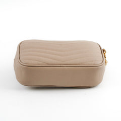 Saint Laurent Mini Lou Dark Beige Camera Crossbody Bag