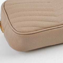 Saint Laurent Mini Lou Dark Beige Camera Crossbody Bag