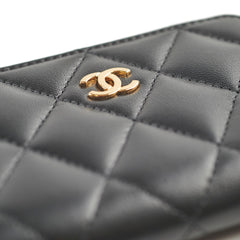 Chanel Classic Zipped Coin Purse Lambskin Black