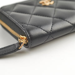 Chanel Classic Zipped Coin Purse Lambskin Black