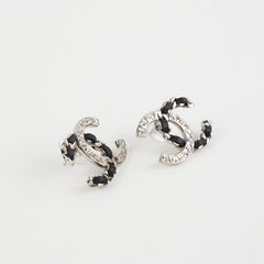 Chanel CC Logo Crystal Earrings