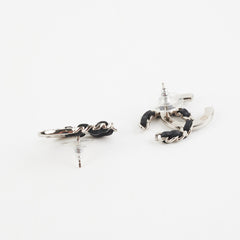 Chanel CC Logo Crystal Earrings