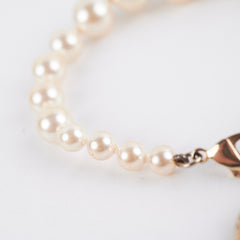 Chanel CC Logo Pearl Bracelet