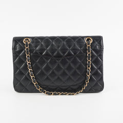 Chanel Medium/Large Caviar Double Classic Flap Black