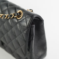 Chanel Medium/Large Caviar Double Classic Flap Black