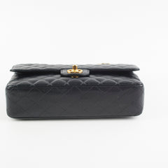 Chanel Medium/Large Caviar Double Classic Flap Black