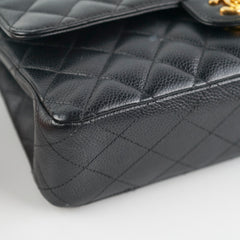 Chanel Medium/Large Caviar Double Classic Flap Black