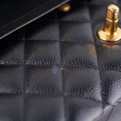Chanel Medium/Large Caviar Double Classic Flap Black