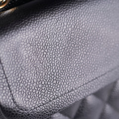 Chanel Medium/Large Caviar Double Classic Flap Black