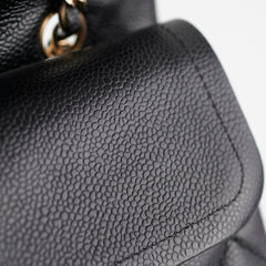 Chanel Medium/Large Caviar Double Classic Flap Black