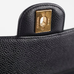 Chanel Medium/Large Caviar Double Classic Flap Black