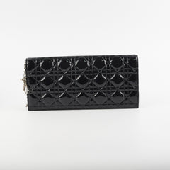 Christian Dior Patent Black Clutch On Chain