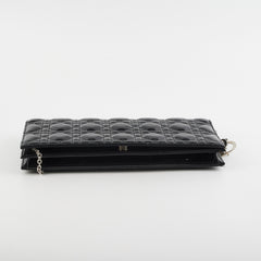 Christian Dior Patent Black Clutch On Chain