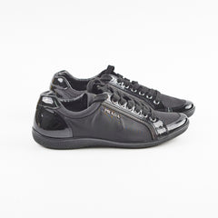 Prada Black Sneakers Nylon Saffiano 38.5