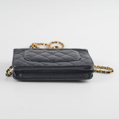 Chanel Wallet on Chain WOC Caviar Black