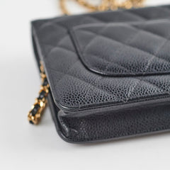 Chanel Wallet on Chain WOC Caviar Black