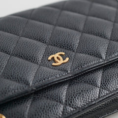 Chanel Wallet on Chain WOC Caviar Black