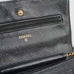 Chanel Wallet on Chain WOC Caviar Black