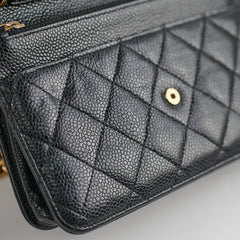 Chanel Wallet on Chain WOC Caviar Black