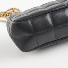 Chanel Seasonal Camelia Lambskin Mini Bag Black