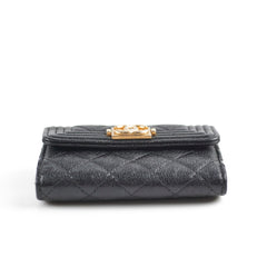Chanel Caviar Boy Key Holder Black