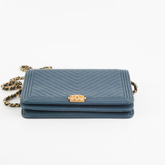 Chanel Wallet On Chain Chevron Caviar Navy GHW
