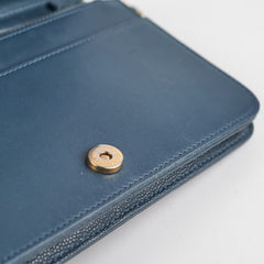 Chanel Wallet On Chain Chevron Caviar Navy GHW