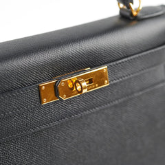 Hermes Kelly 28 Epsom Black C Stamp