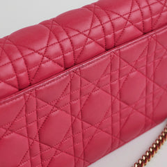 Dior Wallet On Chain Lambskin Pink
