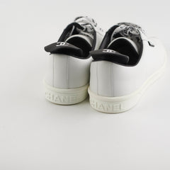 Chanel Laceup Sneakers White Size 40