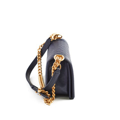 Chanel Caviar Old Medium Boy Navy 25 Series