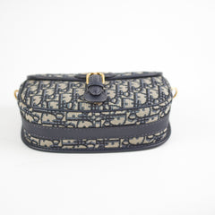 Christian Dior Medium Bobby Navy Oblique