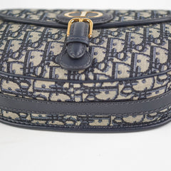 Christian Dior Medium Bobby Navy Oblique