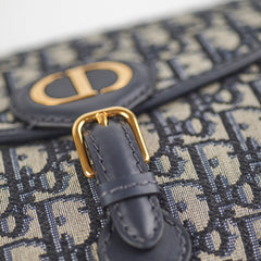 Christian Dior Medium Bobby Navy Oblique