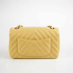 Chanel Mini Rectangular Chevron Yellow