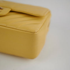 Chanel Mini Rectangular Chevron Yellow