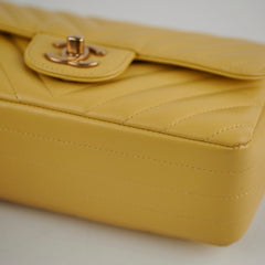 Chanel Mini Rectangular Chevron Yellow