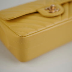 Chanel Mini Rectangular Chevron Yellow