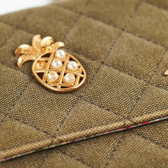 Chanel Wallet On Chain WOC Khaki Denim