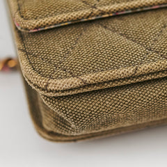 Chanel Wallet On Chain WOC Khaki Denim