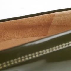 Chanel Patent Loafers Green Size 41