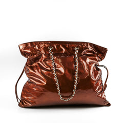 Deal of The Week  - Chanel Large Metallic Patent Tote Bronze 12 Series